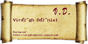 Virágh Dániel névjegykártya